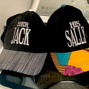 Disneyland Park Jack & Sally his/hers coordinating caps.